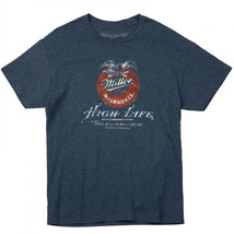 Miller High Life Fred Miller Brewing CO. Distressed Logo T-Shirt Blue - $36.98+