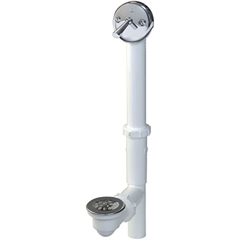 Plumb Pak PP64W Trip Lever Bath Drain, 1-1/2 in, Plastic, Polished Chrome - $47.05