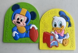 1986 ARCO Disney Mickey & Donald 3-D Molded plastic Toddler Puzzle BOTH COMPLETE - £15.76 GBP
