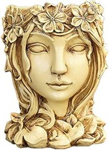 Yanmilia Head Planter Face Flower Pot Goddess Statue Planter Decorative, Beige - £26.31 GBP