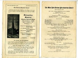 1910 -1920&#39;s Washington DC Church Bulletins Booklets and Brochures  - £57.42 GBP