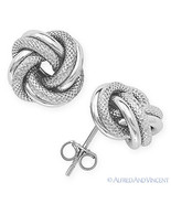 Love Knot Rope Studs Sterling Silver 12mm Stud Fashion Earrings - Ladies... - $937.35 MXN
