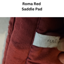 Roma Quilted English All purpose Forward Saddle Pad Red USED image 3