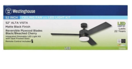 Westinghouse 7205900 Alta Vista Ceiling Fan w/LED Light &amp; Remote Control... - €86,80 EUR