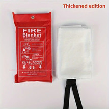 1Pc Emergency Fire Blanket/Extinguisher Fireproof for Home Kitchen with ... - £15.94 GBP