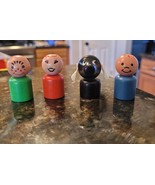 LOT 4 VINTAGE FISHER PRICE AMUSEMENT PARK #932 CHOO CHOO FIGURES RARE HTF - $54.95
