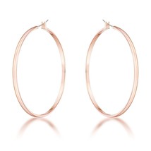 55mm Rose Gold Plated Classic Hoop Earrings - $23.49