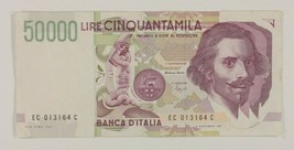 1995 Italy 50000 Lire &quot;Gian Lorenzo Bernini&quot; // Extra Fine (XF) Pick#116b - £39.69 GBP