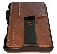 Typecase RFID Tactical Wallet Brown Leather w/ ID Window & Money Clip New Box image 2