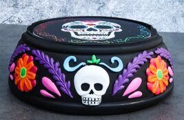 Gothic Tribal Tattoo Sugar Skulls Floral Day Of The Dead Coasters And Ho... - $475.89 MXN