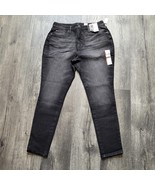Time and Tru Women&#39;s High Rise Curvy Skinny Jeans Black/Gray Cotton Blen... - $326.42 MXN