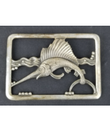 Truart sterling brooch sailfish vintage nautical antique 925 rare - $42.99