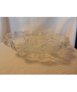 1970s Crystal Footed Relish Serving Bowl 5 Sections Bows and Flower Design - £78.63 GBP