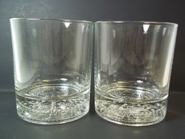 Crown Royal whiskey glasses x 2 round heavy embossed base 8 oz Pair Set whisky - £9.55 GBP