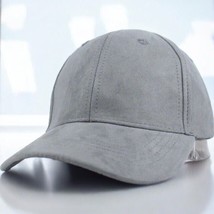 PX Clothing Co Solid Light Grey Suede Polyester Baseball Hat NEW - £24.45 GBP