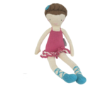 16&quot; THE LAND OF NOD KNITTED PINK BALLERINA STUFFED ANIMAL PLUSH TOY RAG ... - $75.05