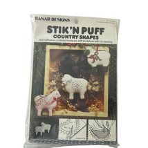 Banar Stik&#39;N Puff Country Shapes Lamb Padded Foam Soft Sculpture No Sew ... - $19.22