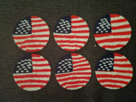 Flag Coasters - 4th of July - Canvas - $14.25