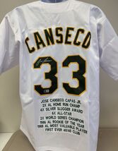 Jose Canseco Signed Autographed Oakland A&#39;s White Baseball Jersey - Beck... - $139.59 CAD