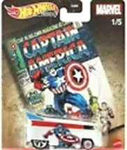 2021 Hot Wheels 1/64 Scale Pop Culture Marvel Captain America Vw T1 Drag Bus - £12.63 GBP