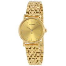 Tissot Women&#39;s T-Classic Everytime Gold Dial Watch - T1092103302100 - £152.35 GBP