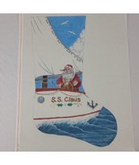 HP Santa Needlepoint Stocking Canvas LIZ Hand Painted Susan Roberts Coastal 24" - £462.89 GBP