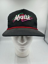 VINTAGE Mystik Trucker Rope Hat Leather Strap Oil Streetwear One Size - $18.29