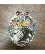 Vintage Hubley Cast Iron Door Knocker #13 Pale Yellow French Flower Bask... - €34,73 EUR