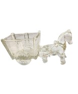 Vintage Large Jeannette Glass Candy Dish, Horse and Cart, - £18.51 GBP