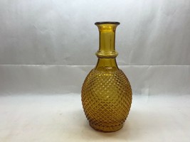 ORANGE GLASS CROSSHATCH SMALL DECANTER VETRI D’ARTE ITALY - £21.75 GBP