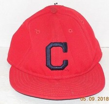 Cleveland Indians Fitted Basball Hat Cap By New Era Sz 6 7/8 - $14.50