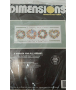 Dimensions Counted Cross Stitch INSTRUCTIONS Floss 3709 A Wreath For All... - £5.43 GBP