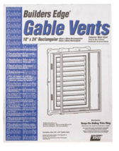 Builders Edge 120062000000 18&#39;&#39; W X 24&#39;&#39; L Gable Vent, Plastic, White - $64.35