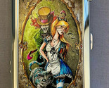 Dark Fantasy Wonderland Alice 100&#39;s Size Cigarette Case with lighter Wallet - $21.73