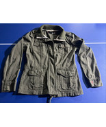 Fox Racing Jacket Military Style Zip &amp; Button Army Green Logo Women’s Si... - $44.54