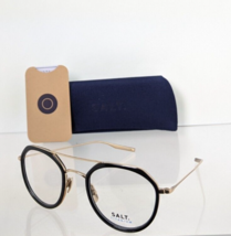 Brand New Authentic SALT Eyeglasses DIBERGI HG 50mm Black Gold Frame - £124.55 GBP