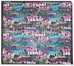 Sweet Dream Love Graffiti Black 22&quot;x22&quot; 100% Cotton Bandanna Bandana - £8.07 GBP