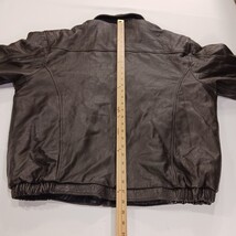 Excelled RN# 20849 Men's Brown Full Zip Pockets Leather Jacket Size Large  image 10