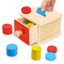 Montessori Coin Box Toys Object Permanence Toys For Babies Toddlers Montessori T - £25.75 GBP