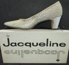 Vintage Jacqueline Woman&#39;s Pumps Shoes - Silver Size 7.5 - £7.47 GBP
