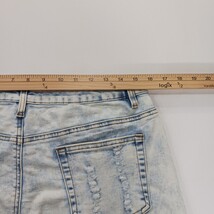 Jupe de Abby RN#156745 Women's Acid Wash Cotton Denim Stretch Skirt Size Large image 7