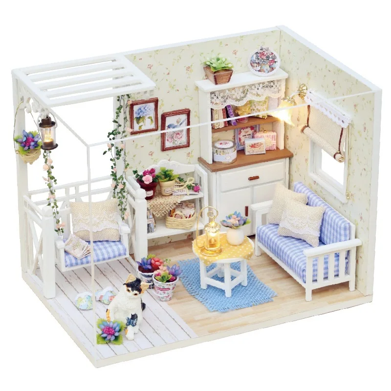 Diy Dollhouse Kit Diy Housedollhouse Miniature Furniture Mini House Children&#39;s - £21.08 GBP+