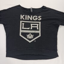 NHL KING LA Women's Gray Cotton Cropped Pullover Sweatshirt Size Large  image 11