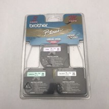 Brother 3-Pack M Tape 3/8&quot; ME-21 M-721 M-921 Black on Pink Green Silver ME793 - £14.65 GBP