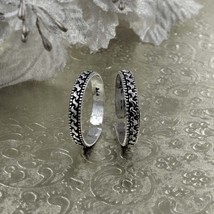 925 Real Silver Oxidized Toe THUMB Rings Indian Handmade Pair foot ring - £28.89 GBP