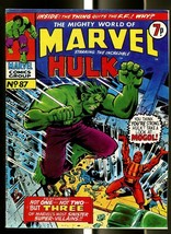Mighty World Of Marvel #87 1974-HULK-FANTASTIC FOUR-DAREDEVIL-KIRBY-UK Comic Fn - £28.60 GBP