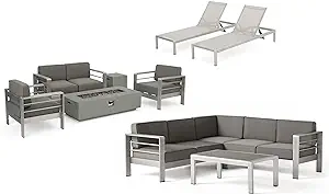 Christopher Knight Home Cape Coral Outdoor Sofa and Chat Set with Lounge... - $8,039.99