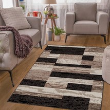 Superior Indoor Large Area Rug With Jute Backing For Bedroom, Dorm,, Chocolate - £33.81 GBP