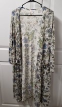 Lularoe Women&#39;s Cardigan Sweater Size: Medium Open Front Pockets Floral ... - £17.35 GBP