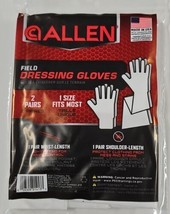 Allen Field Dressing Gloves 4 Pair 2 Wrist 2 Shoulder Length New - £4.97 GBP
